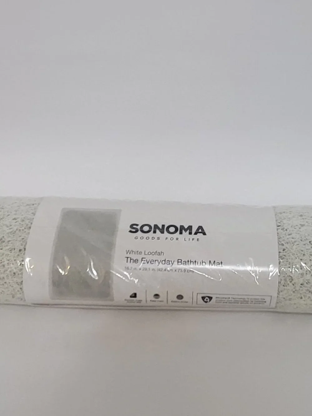 NWT Sonoma Goods For Life White Bathtub Bath Mat – 16.7